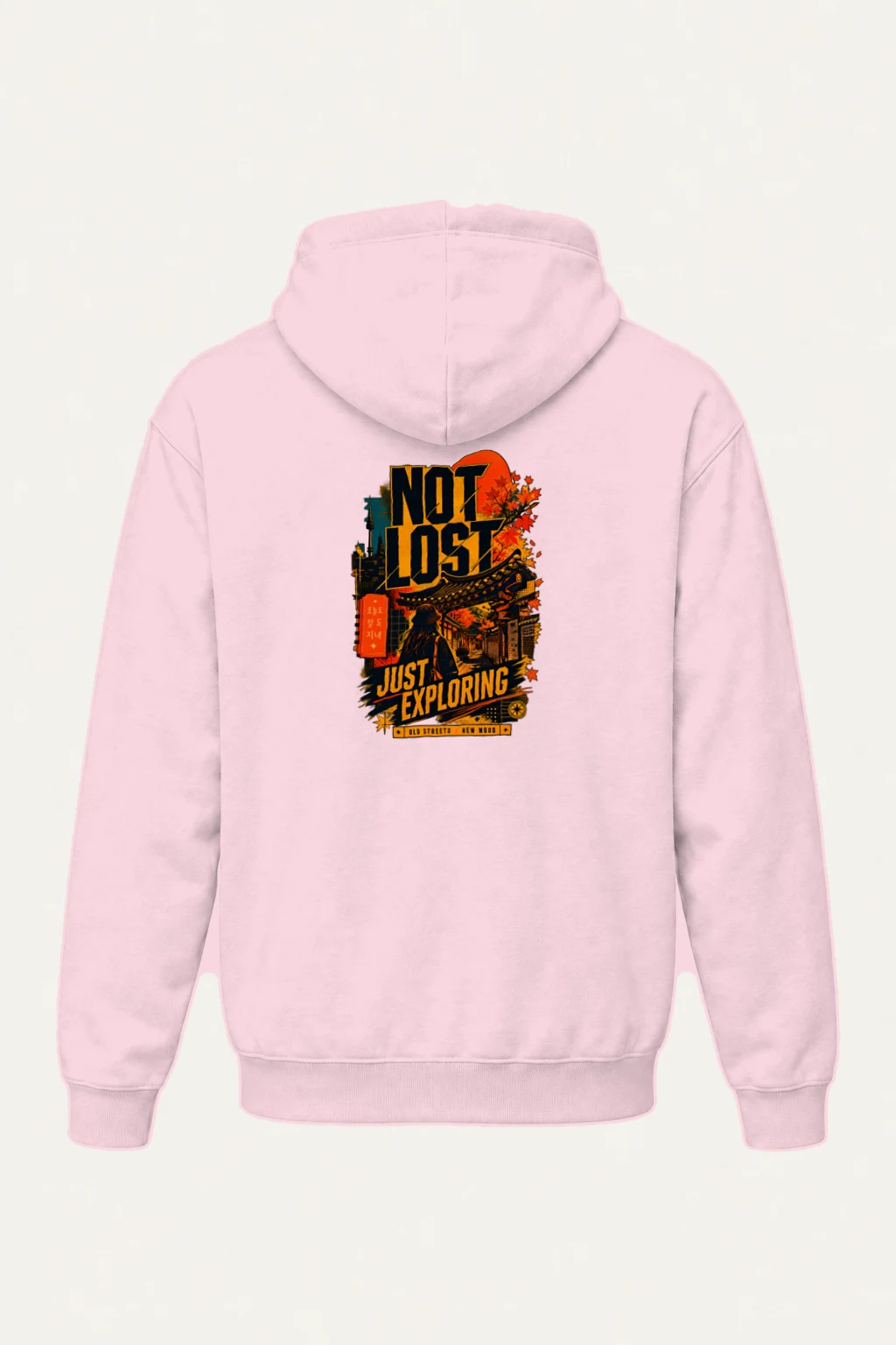 "Old Streets New Mood" Heavy Blend Unisex Pullover Hoodie | Gildan 18500
