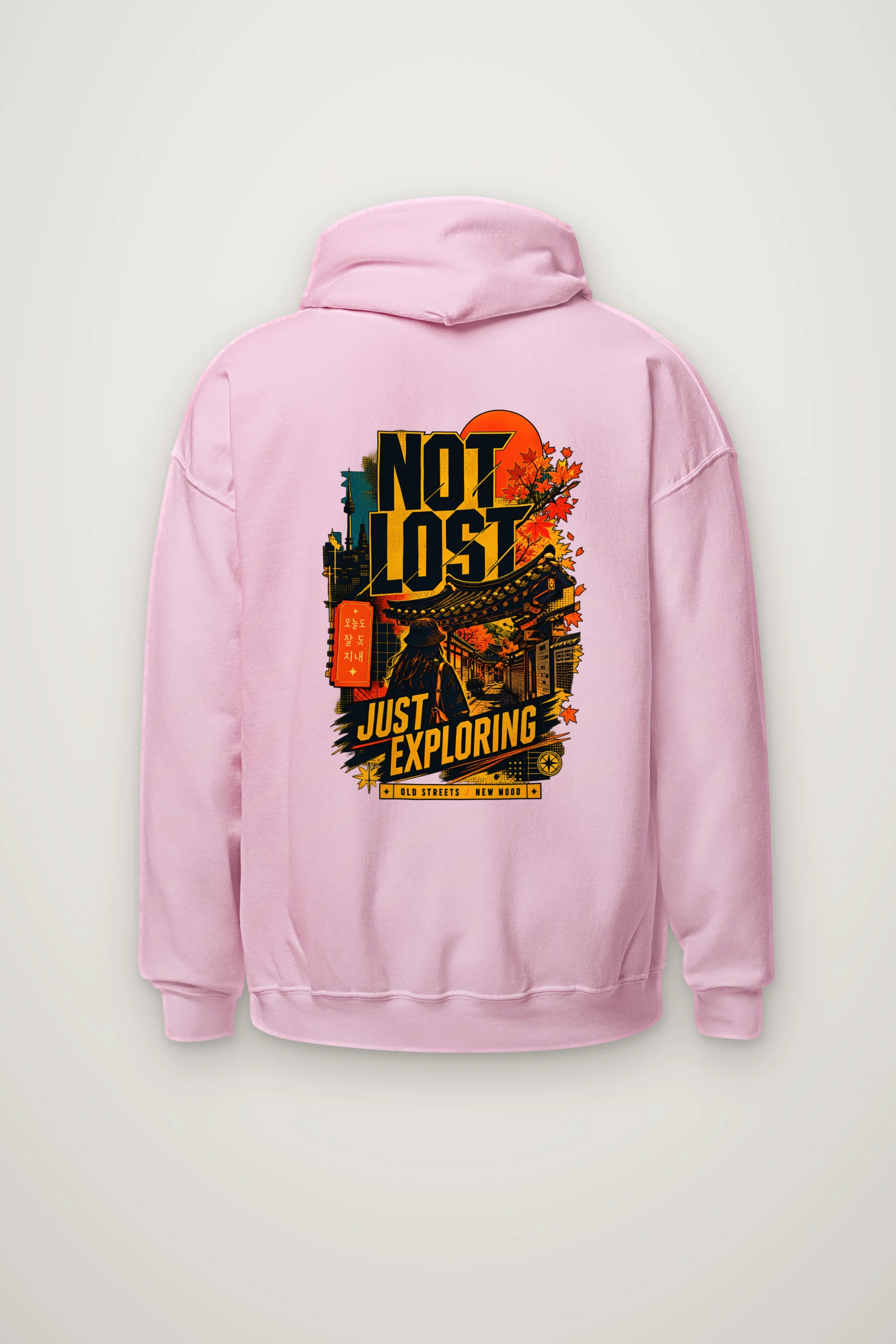 "Old Streets New Mood" Heavy Blend Unisex Pullover Hoodie