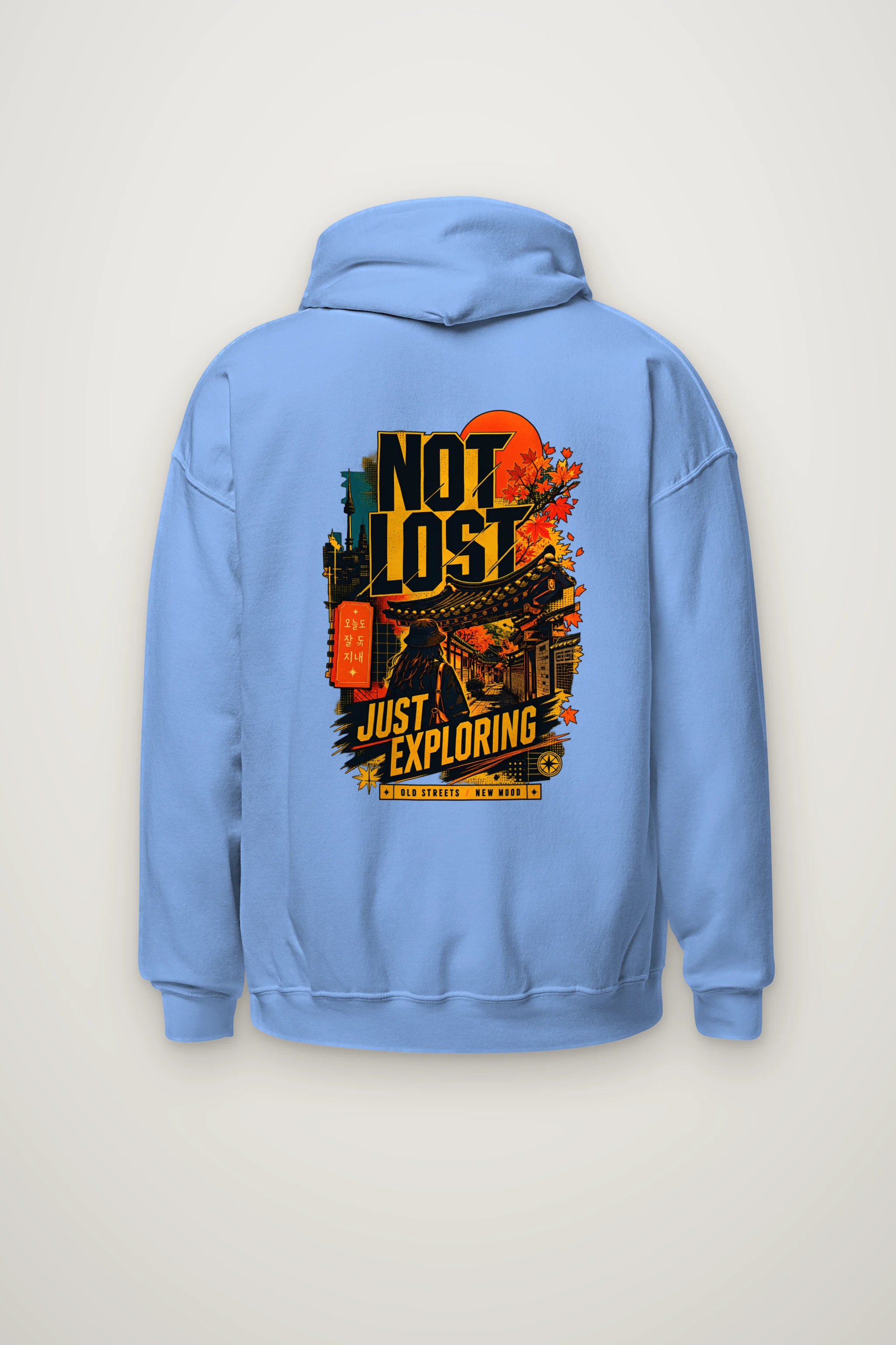 "Old Streets New Mood" Heavy Blend Unisex Pullover Hoodie