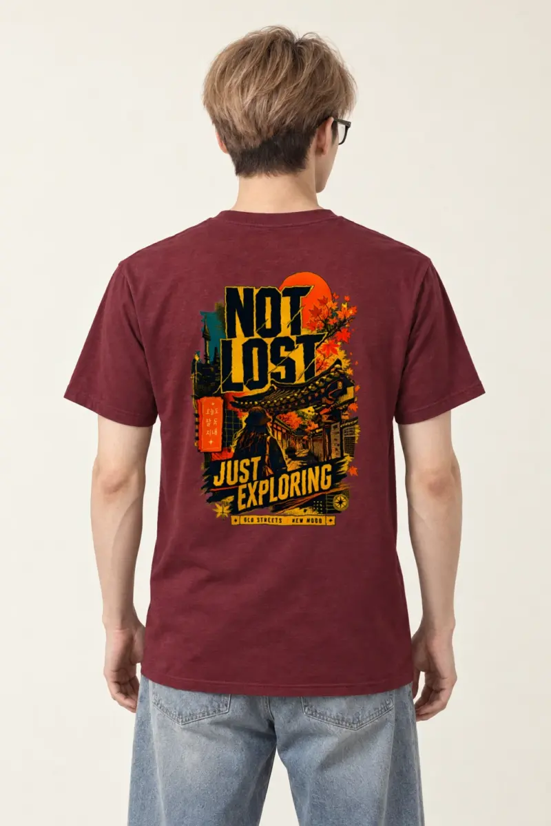 "Old Streets New Mood" Heavyweight Unisex Crewneck T-shirt