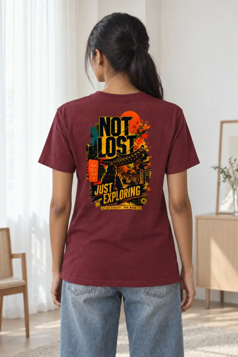 "Old Streets New Mood" Heavyweight Unisex Crewneck T-shirt | Gildan 5000