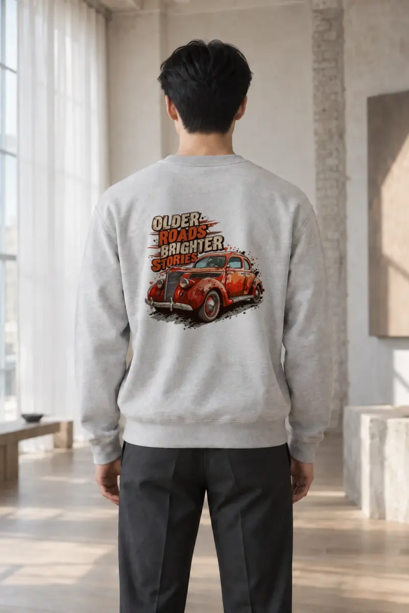 "Older Roads Brighter Stories" Heavy Blend Unisex Crewneck Sweatshirt | Gildan 18000