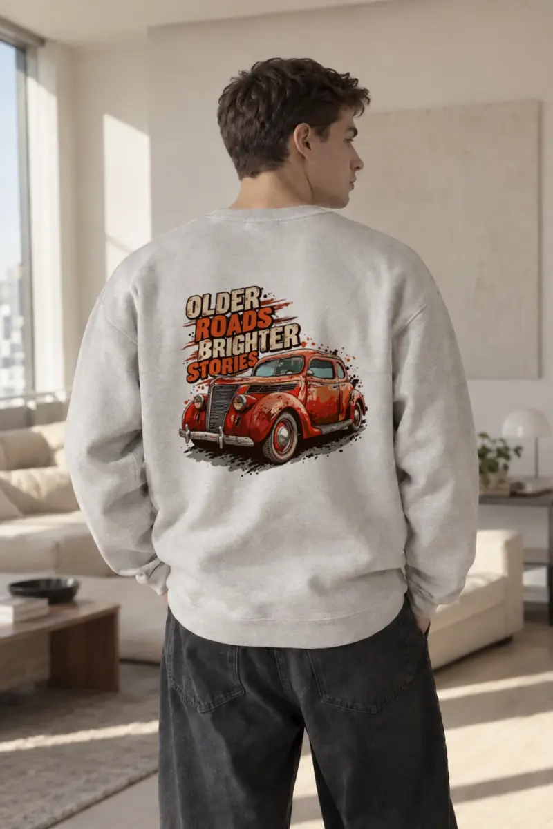 "Older Roads Brighter Stories" Heavy Blend Unisex Crewneck Sweatshirt | Gildan 18000