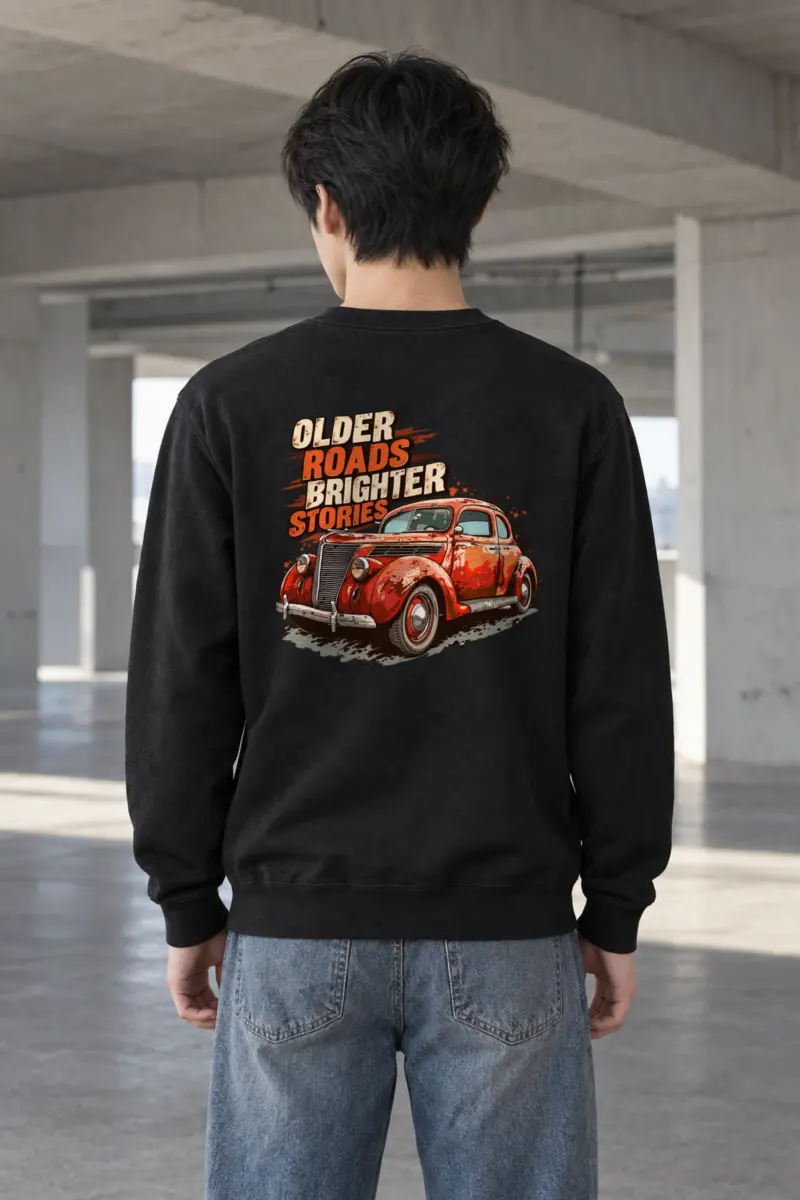 "Older Roads Brighter Stories" Heavy Blend Unisex Crewneck Sweatshirt