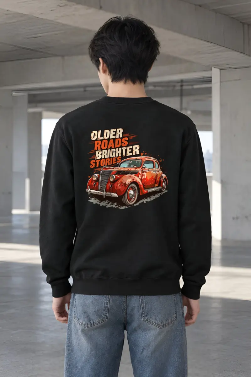 "Older Roads Brighter Stories" Heavy Blend Unisex Crewneck Sweatshirt