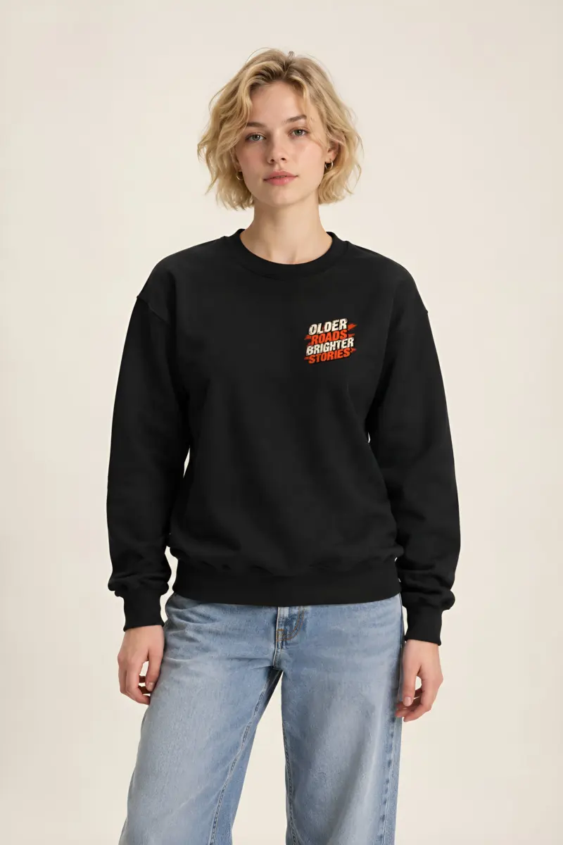 "Older Roads Brighter Stories" Heavy Blend Unisex Crewneck Sweatshirt