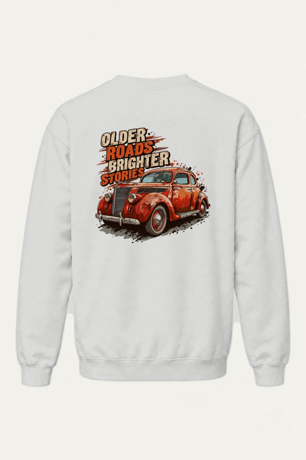 "Older Roads Brighter Stories" Heavy Blend Unisex Crewneck Sweatshirt | Gildan 18000