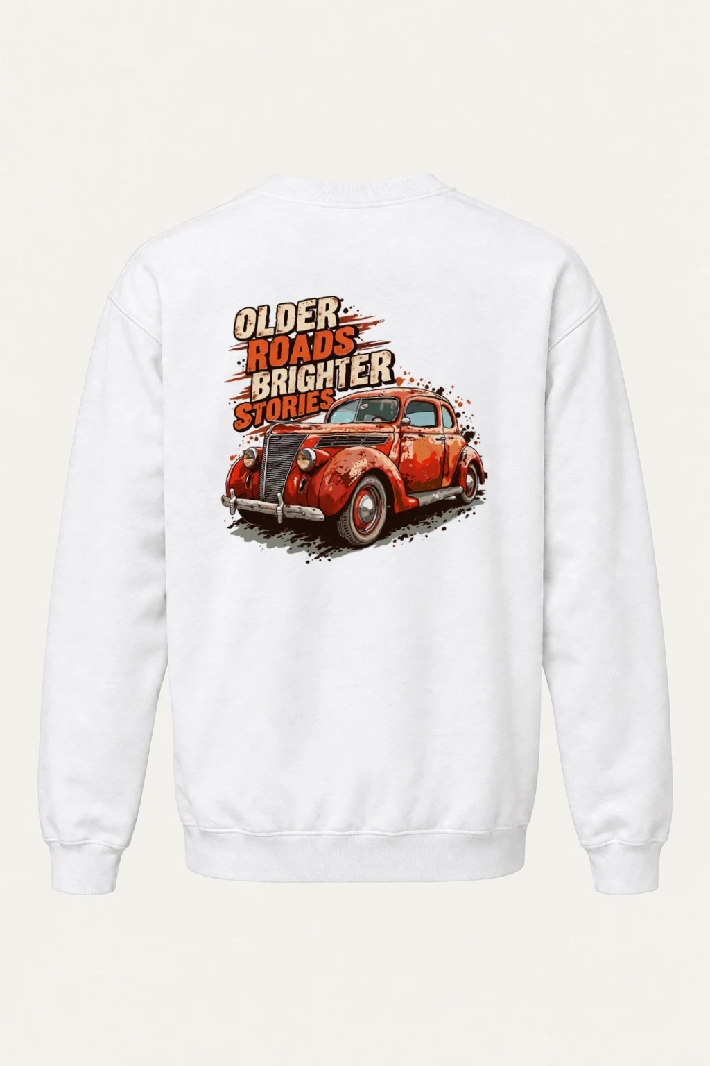 "Older Roads Brighter Stories" Heavy Blend Unisex Crewneck Sweatshirt | Gildan 18000