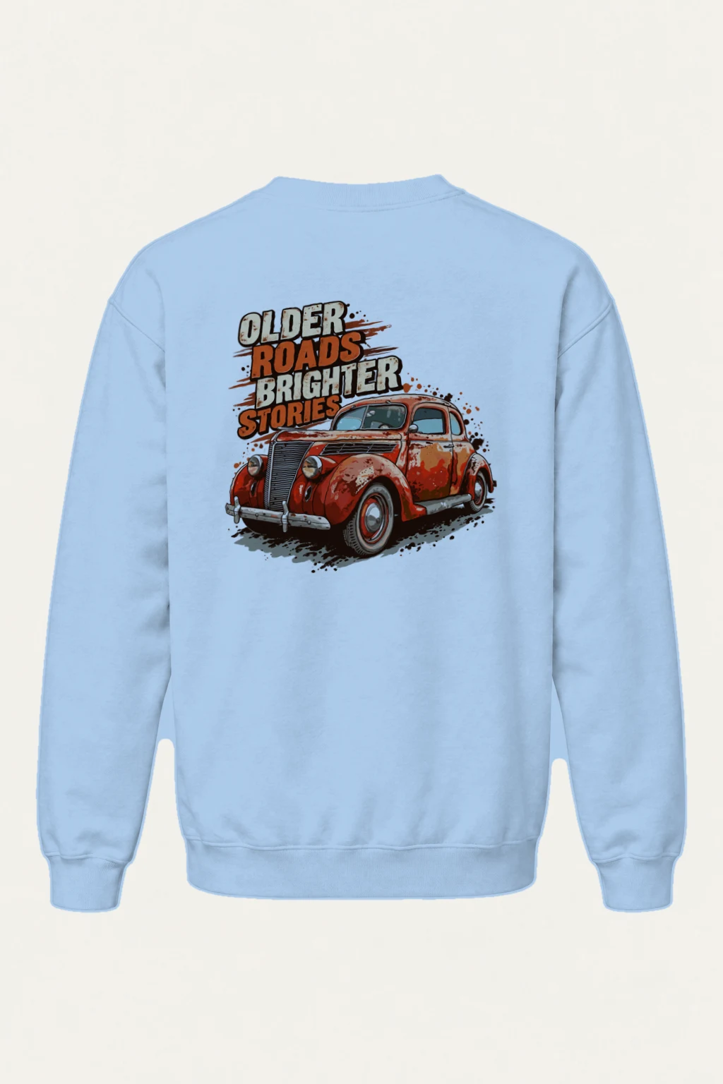 "Older Roads Brighter Stories" Heavy Blend Unisex Crewneck Sweatshirt | Gildan 18000