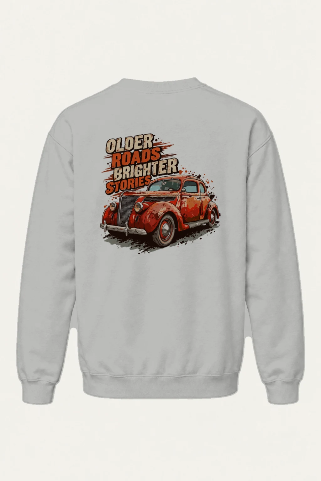 "Older Roads Brighter Stories" Heavy Blend Unisex Crewneck Sweatshirt | Gildan 18000