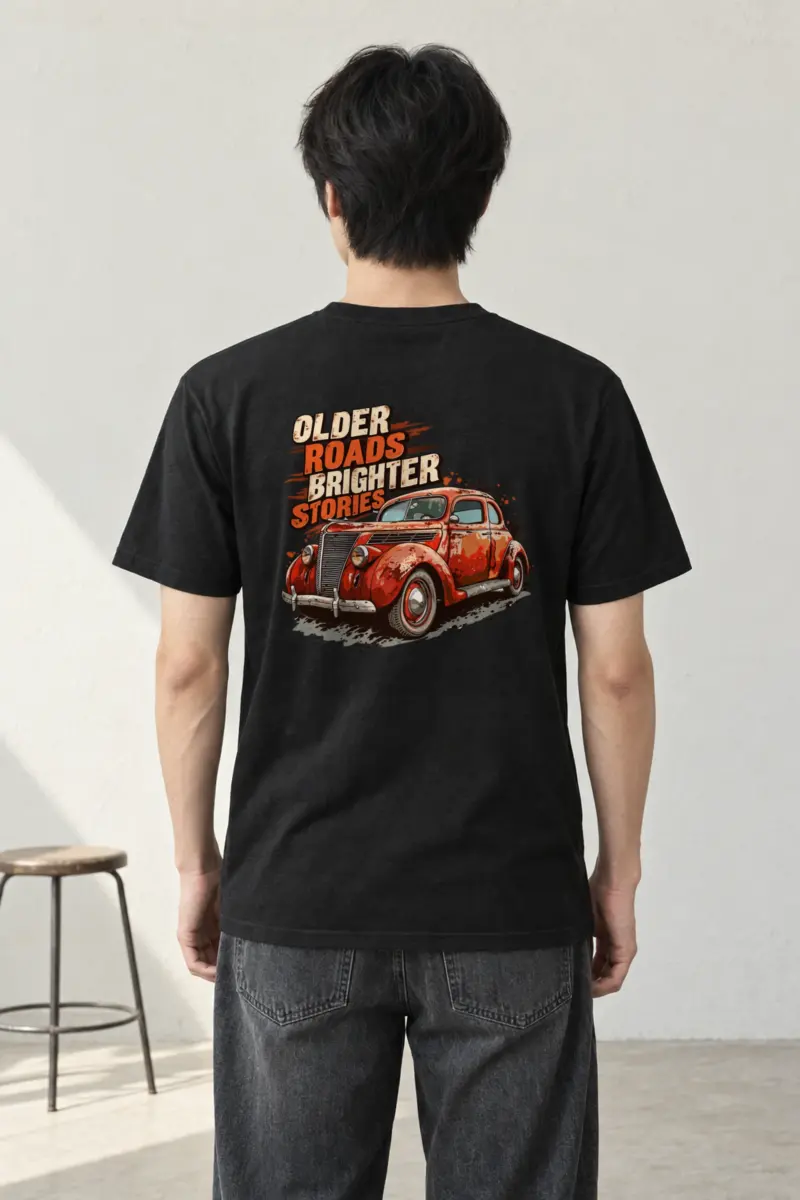 "Older Roads Brighter Stories" Heavyweight Unisex Crewneck T-shirt