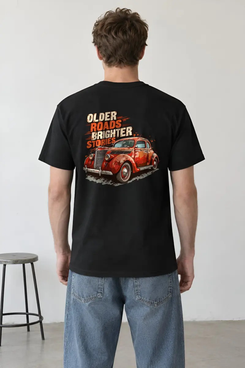 "Older Roads Brighter Stories" Heavyweight Unisex Crewneck T-shirt