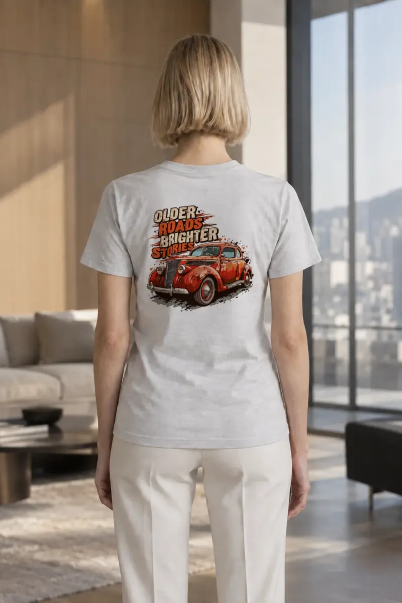 "Older Roads Brighter Stories" Heavyweight Unisex Crewneck T-shirt | Gildan 5000