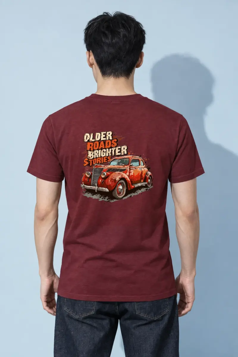 "Older Roads Brighter Stories" Heavyweight Unisex Crewneck T-shirt
