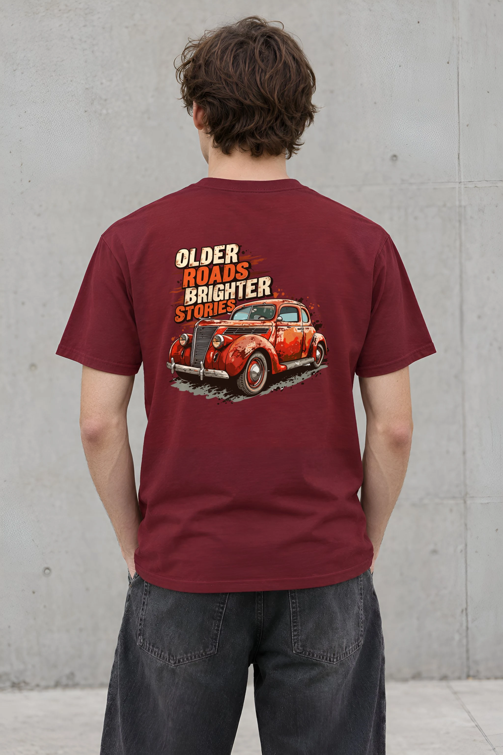 "Older Roads Brighter Stories" Heavyweight Unisex Crewneck T-shirt