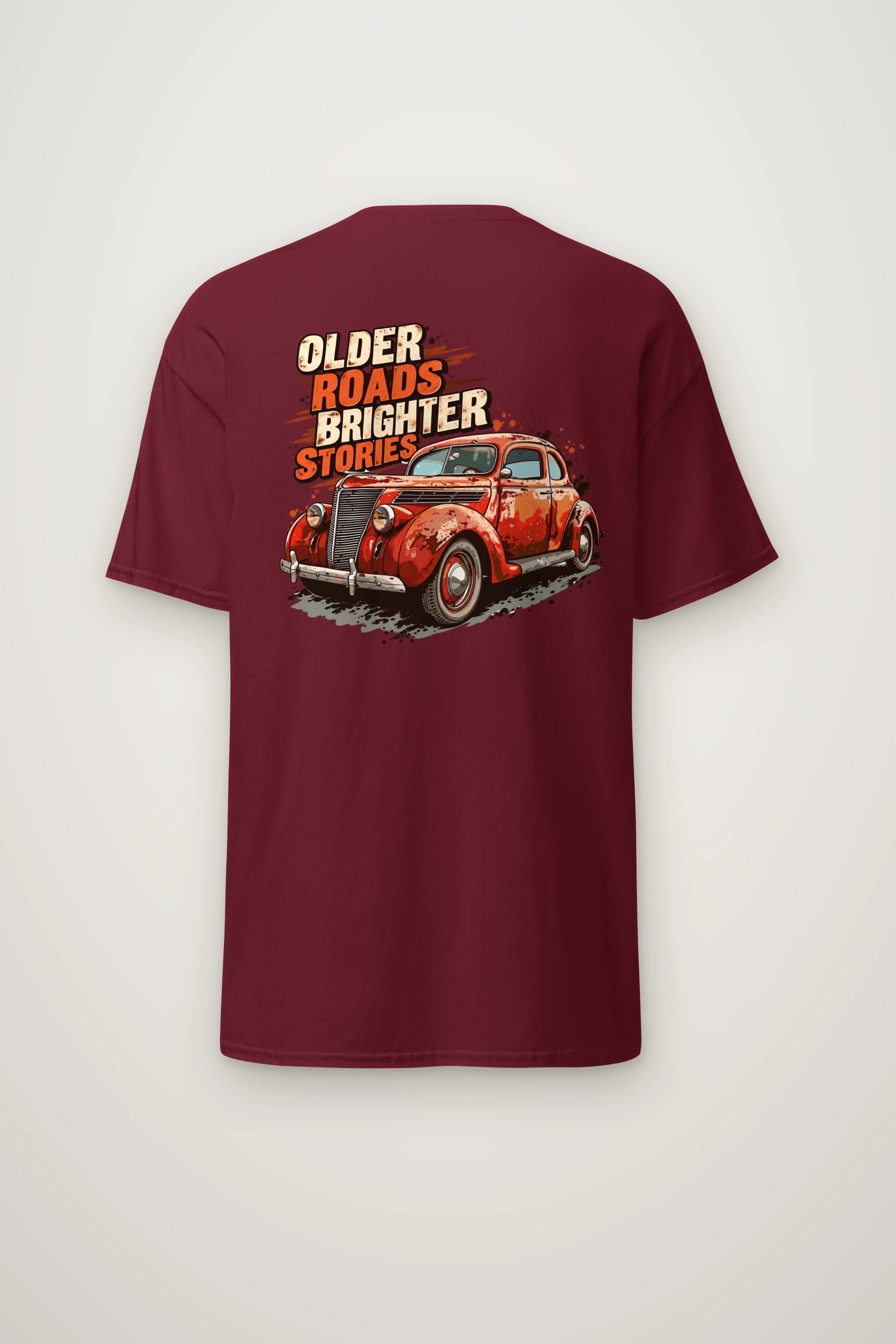 "Older Roads Brighter Stories" Heavyweight Unisex Crewneck T-shirt