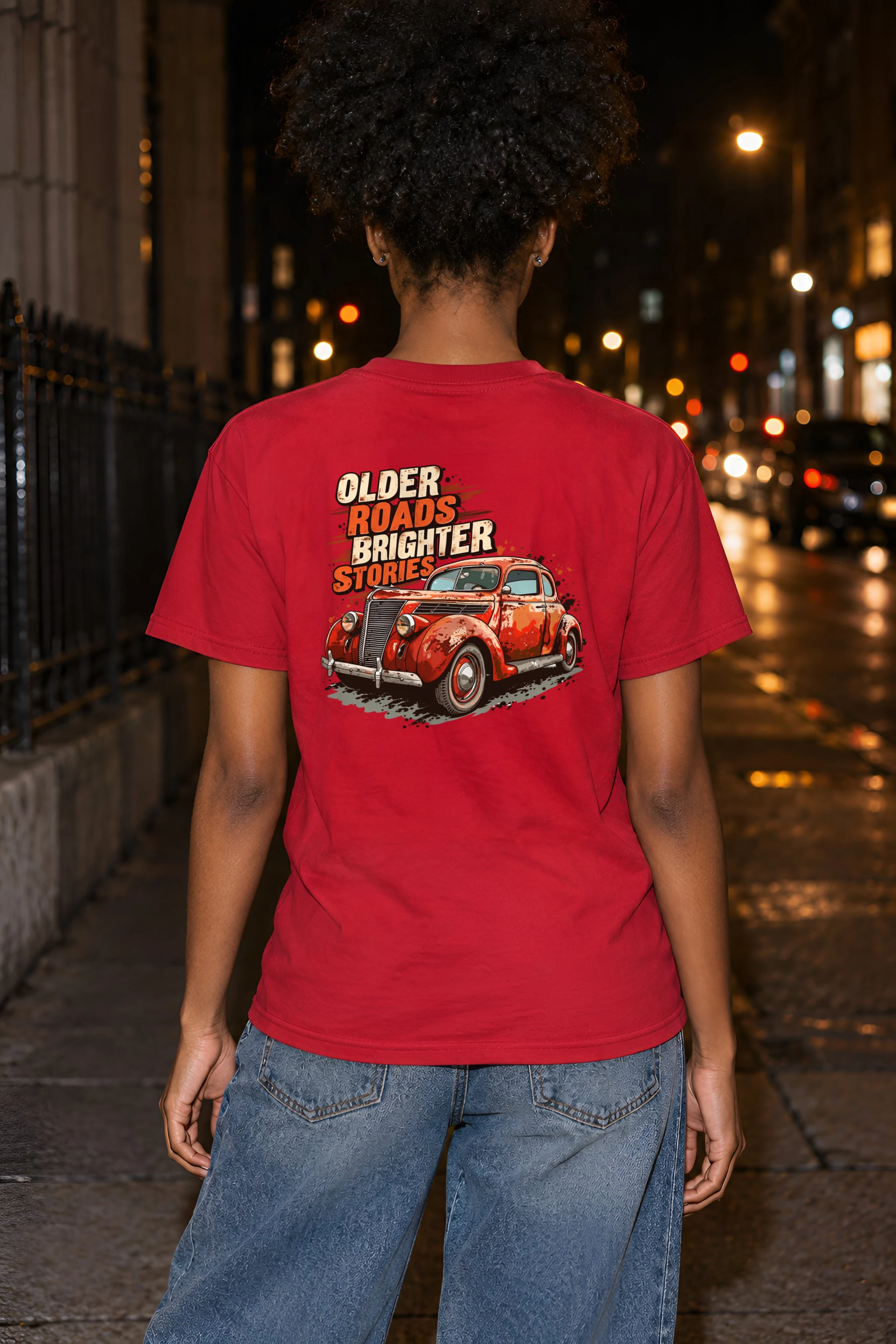 "Older Roads Brighter Stories" Heavyweight Unisex Crewneck T-shirt