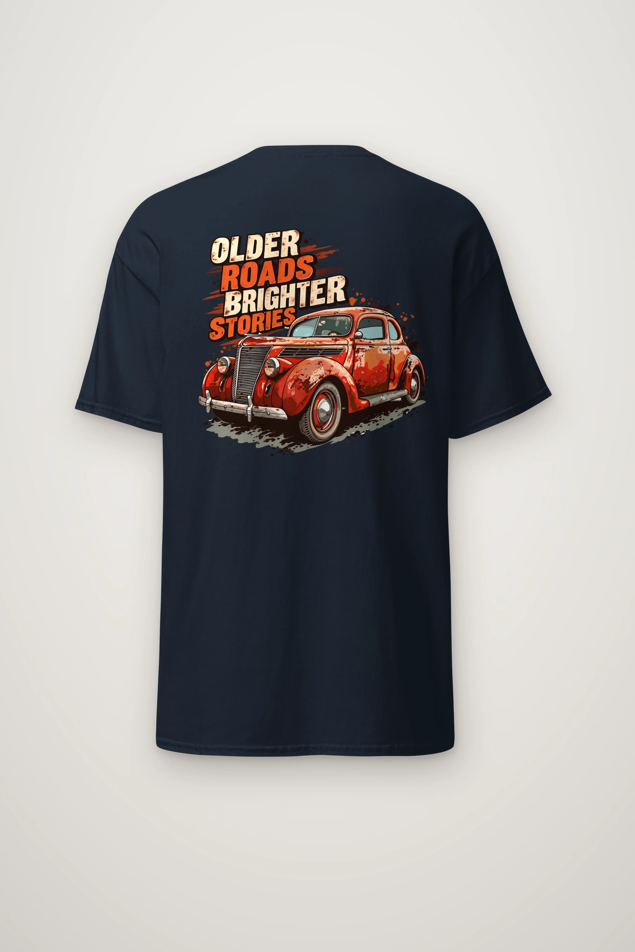 "Older Roads Brighter Stories" Heavyweight Unisex Crewneck T-shirt