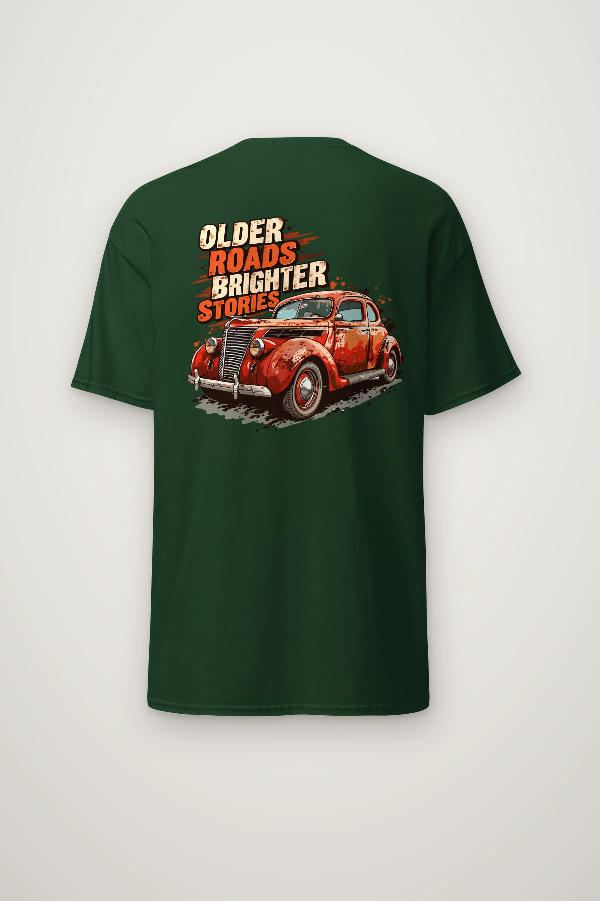 "Older Roads Brighter Stories" Heavyweight Unisex Crewneck T-shirt