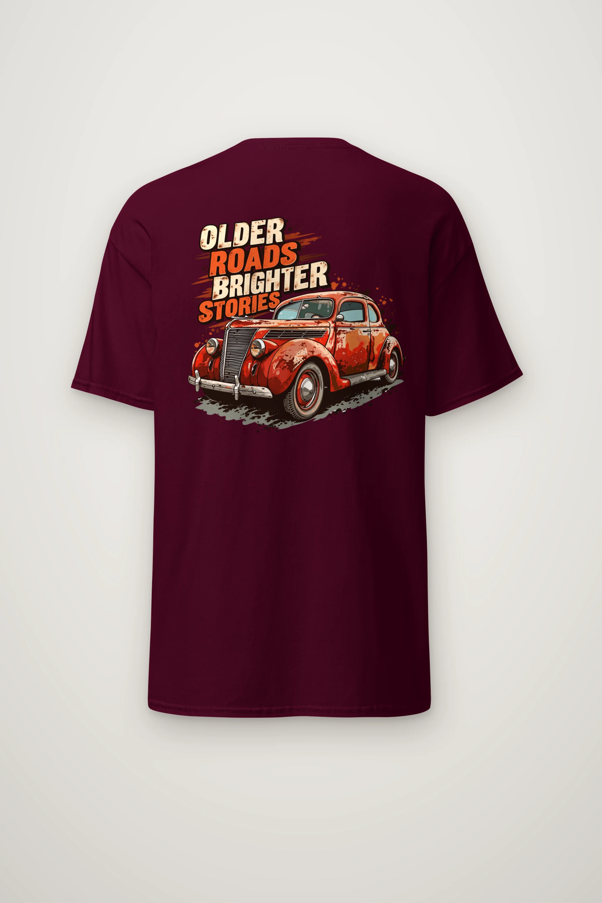 "Older Roads Brighter Stories" Heavyweight Unisex Crewneck T-shirt