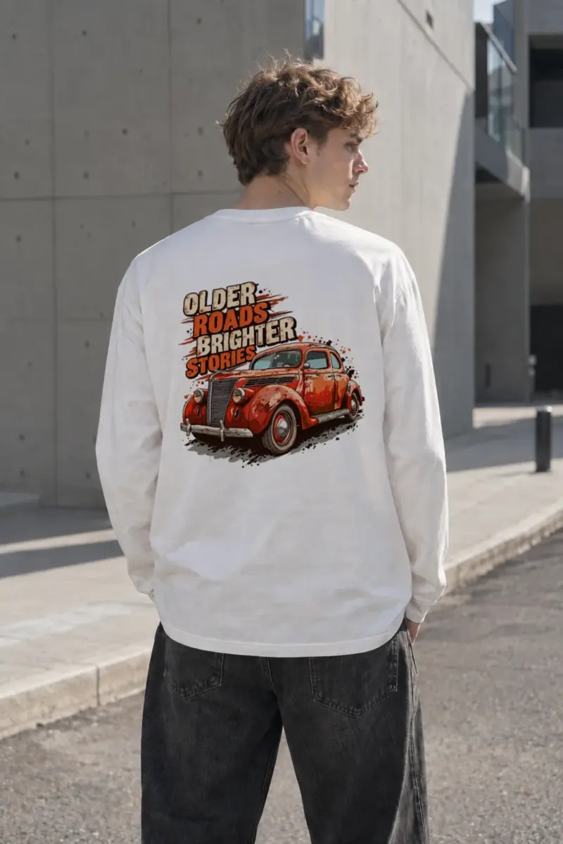 "Older Roads Brighter Stories" Unisex Longsleeve T-shirt | Gildan 2400