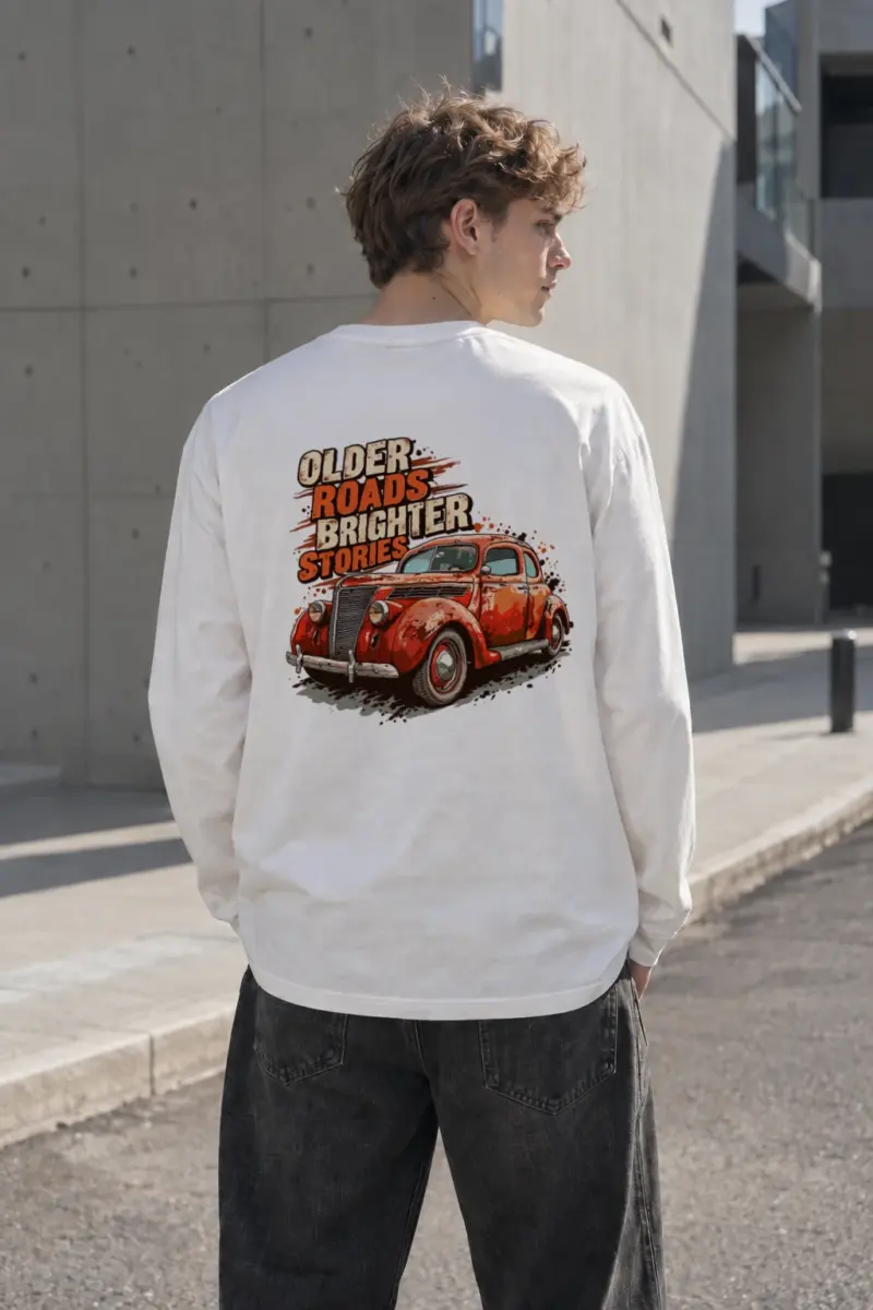 "Older Roads Brighter Stories" Unisex Longsleeve T-shirt | Gildan 2400