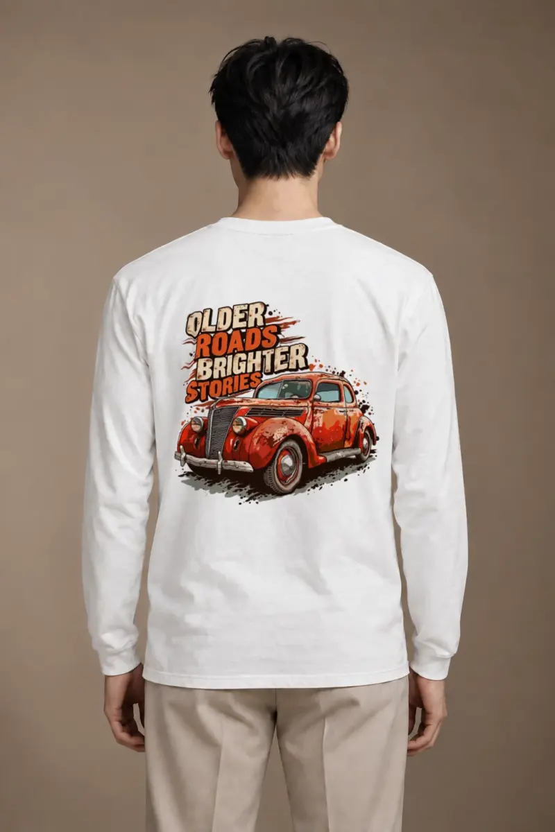 "Older Roads Brighter Stories" Unisex Longsleeve T-shirt | Gildan 2400