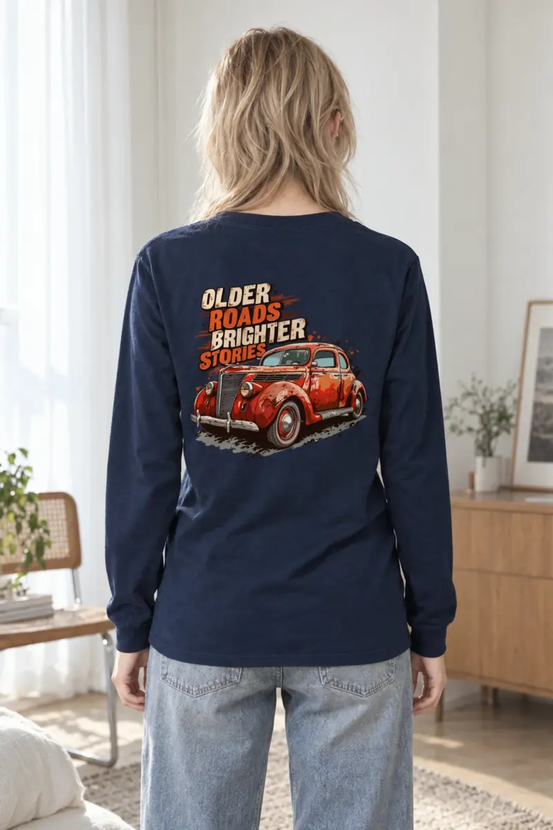 "Older Roads Brighter Stories" Unisex Longsleeve T-shirt