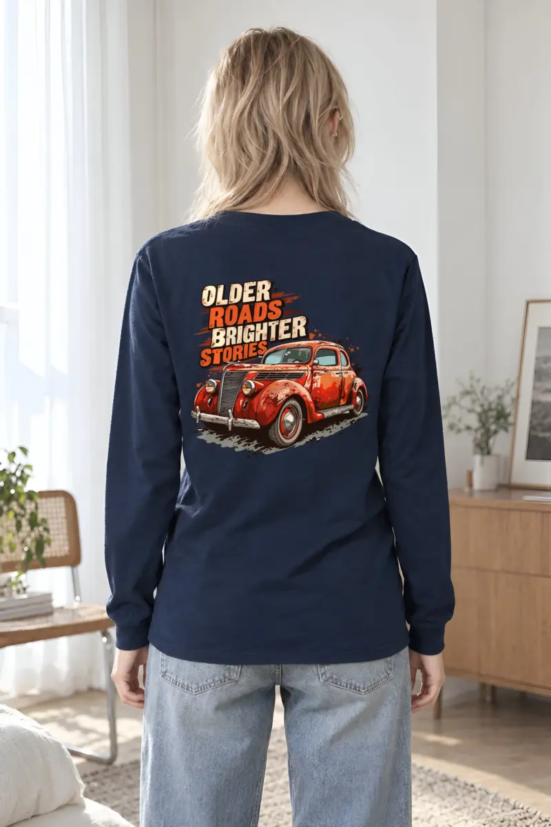 "Older Roads Brighter Stories" Unisex Longsleeve T-shirt