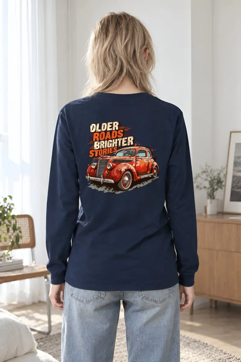 "Older Roads Brighter Stories" Unisex Longsleeve T-shirt
