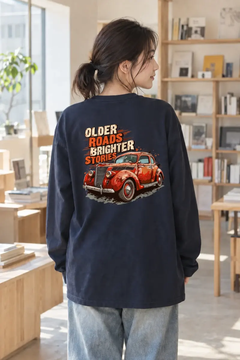 "Older Roads Brighter Stories" Unisex Longsleeve T-shirt