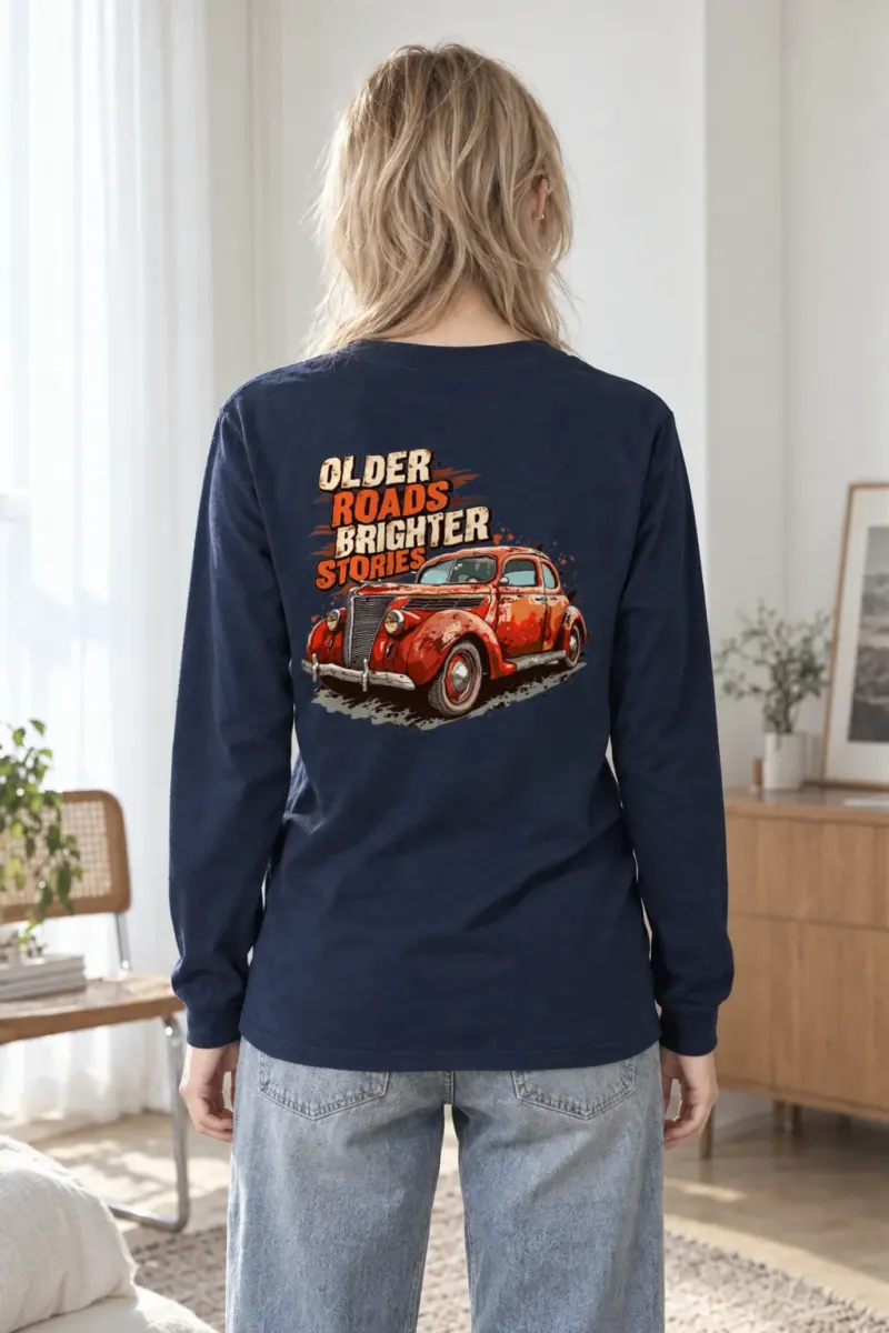"Older Roads Brighter Stories" Unisex Longsleeve T-shirt