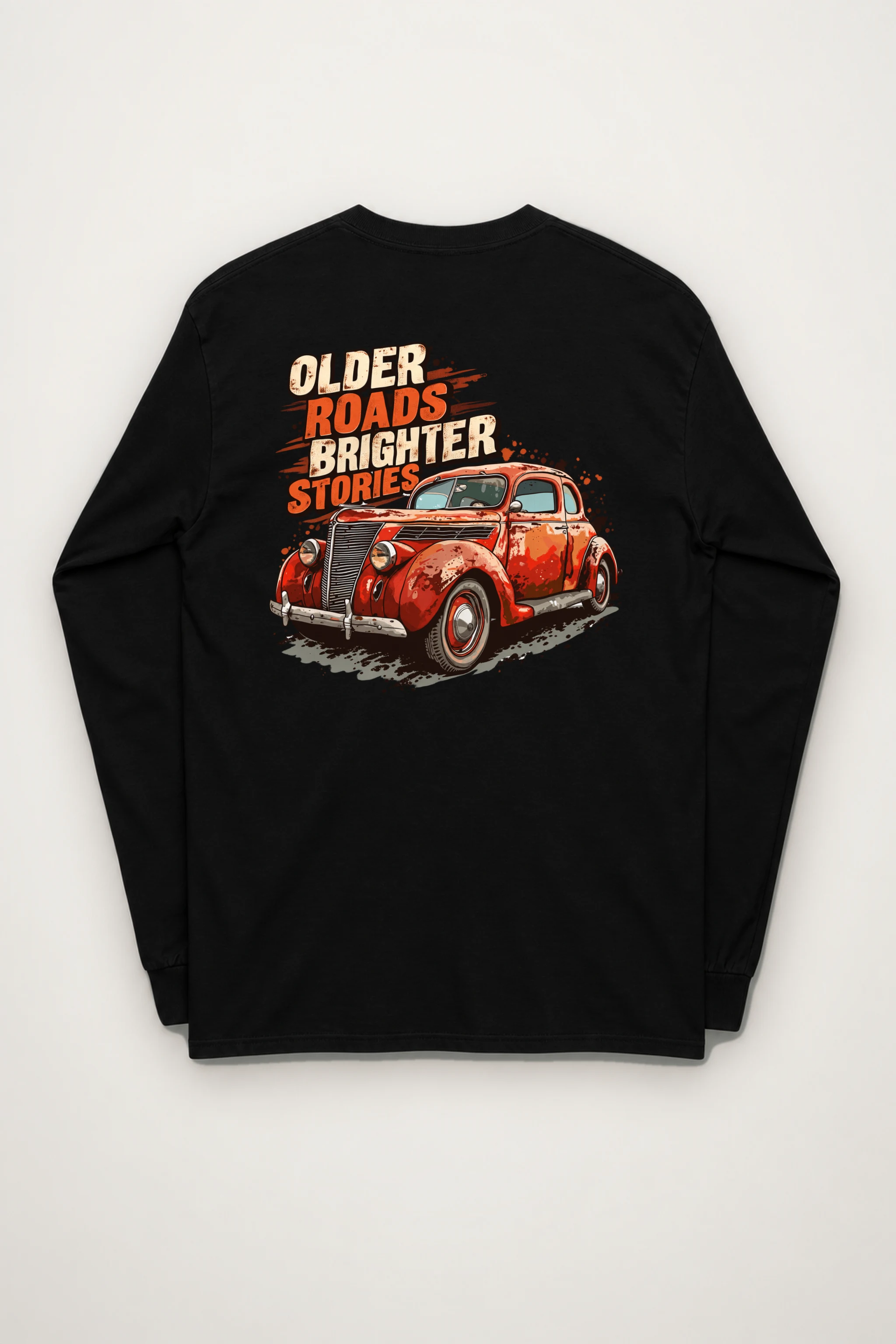 "Older Roads Brighter Stories" Unisex Longsleeve T-shirt
