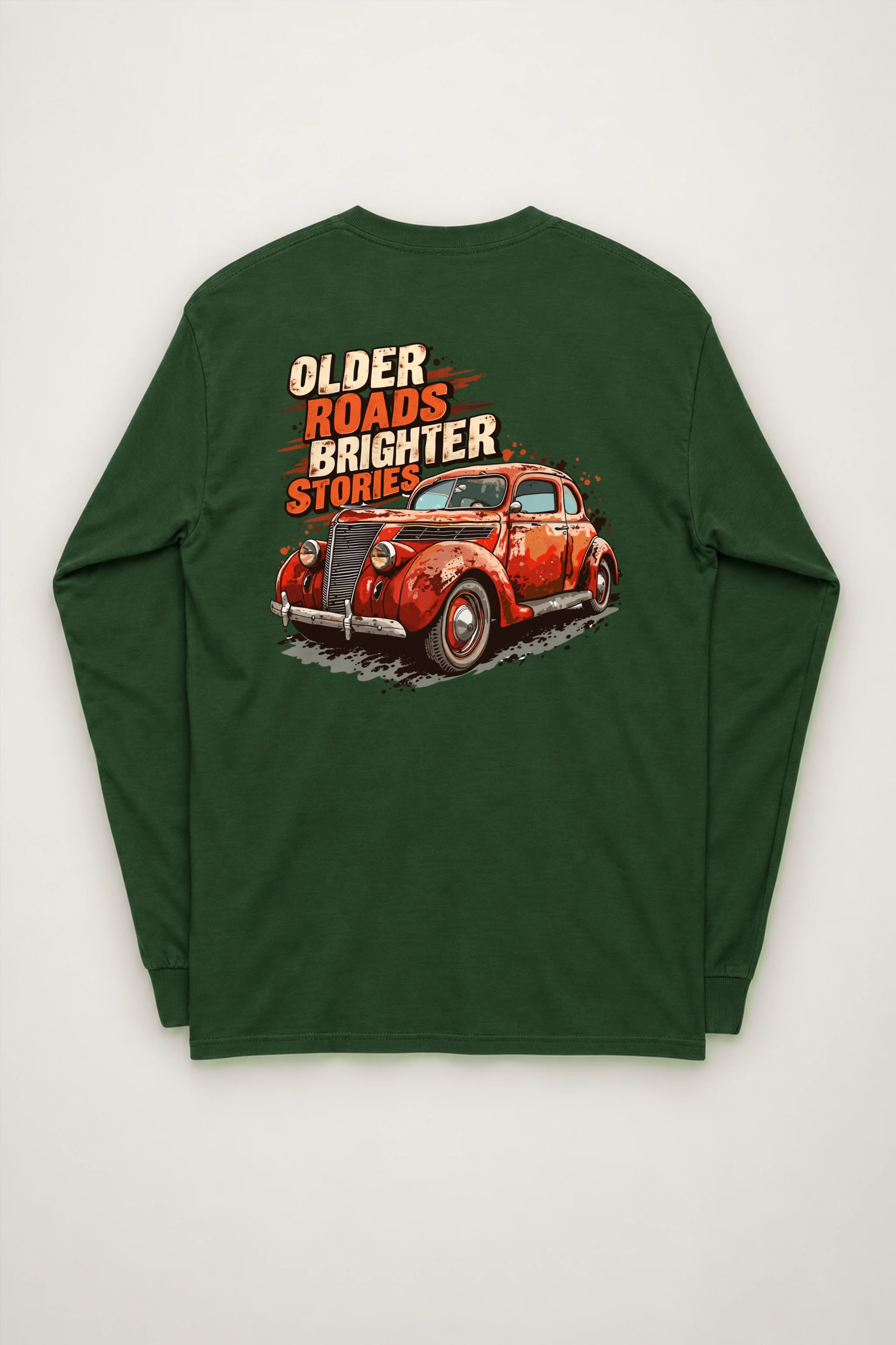 "Older Roads Brighter Stories" Unisex Longsleeve T-shirt