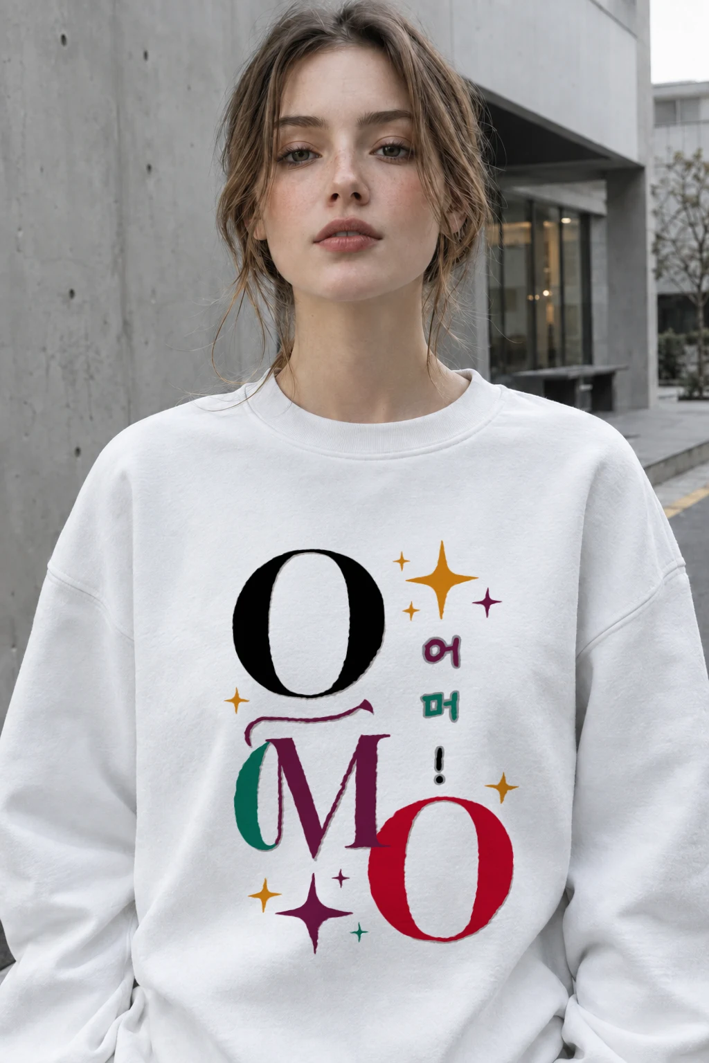 "Omo Spark Symbols" Heavy Blend Unisex Crewneck Sweatshirt | Gildan 18000