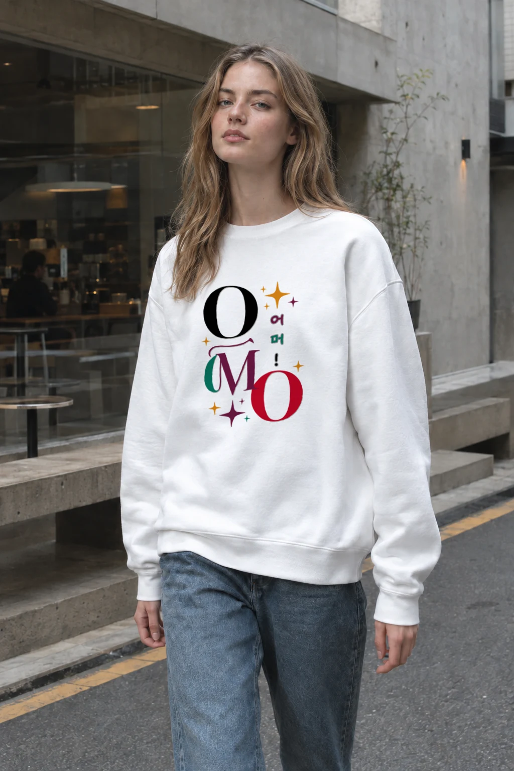 "Omo Spark Symbols" Heavy Blend Unisex Crewneck Sweatshirt | Gildan 18000
