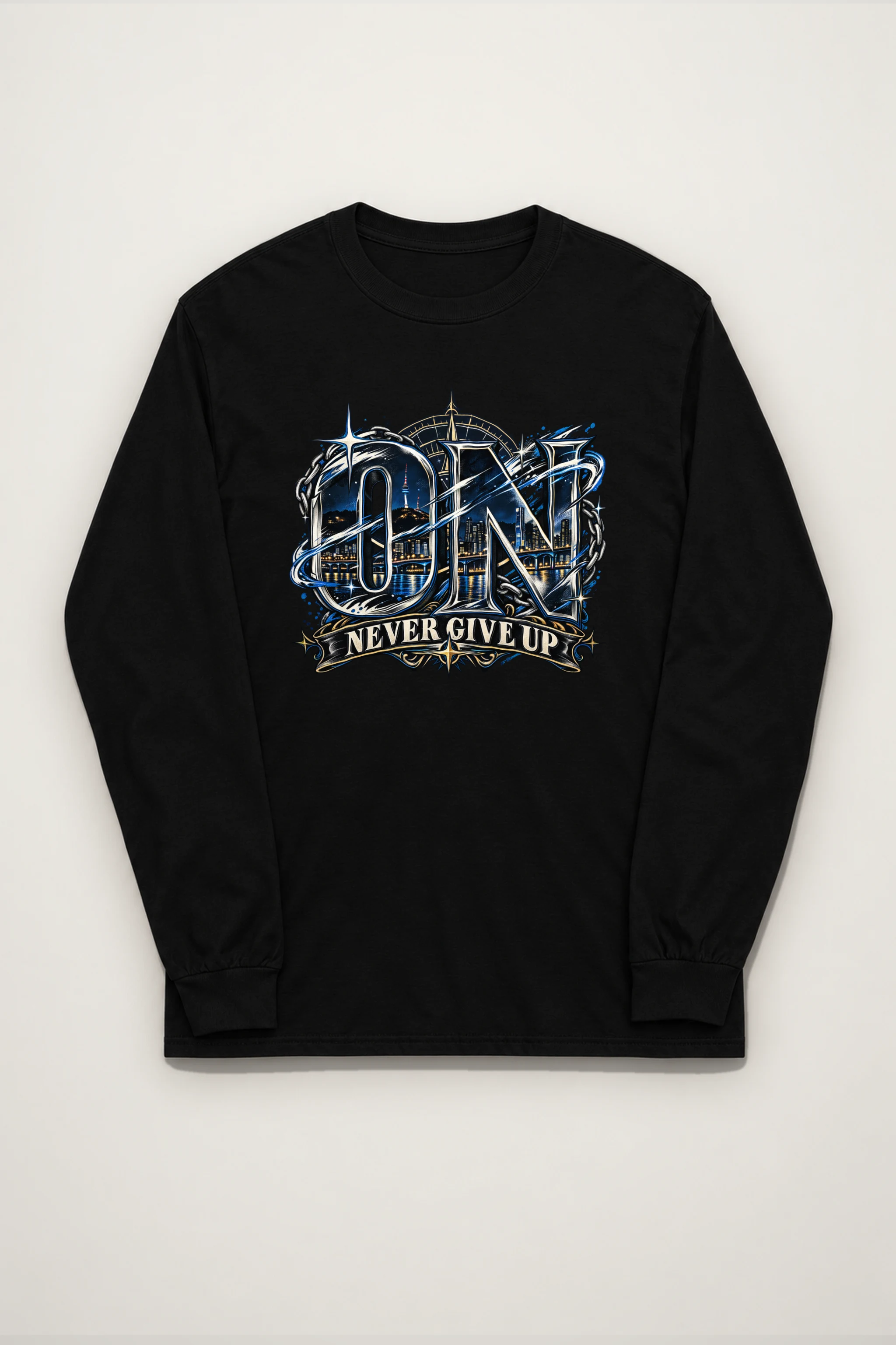"Night Bridge Initials" Unisex Longsleeve T-shirt