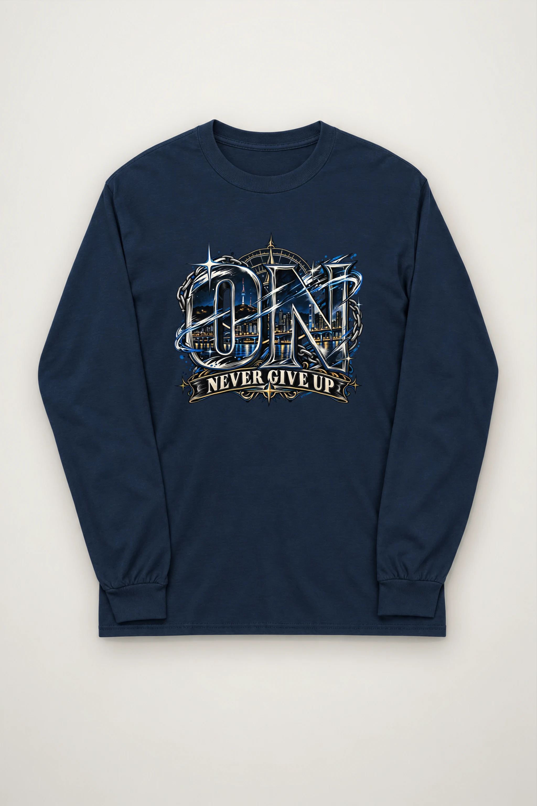 "Night Bridge Initials" Unisex Longsleeve T-shirt