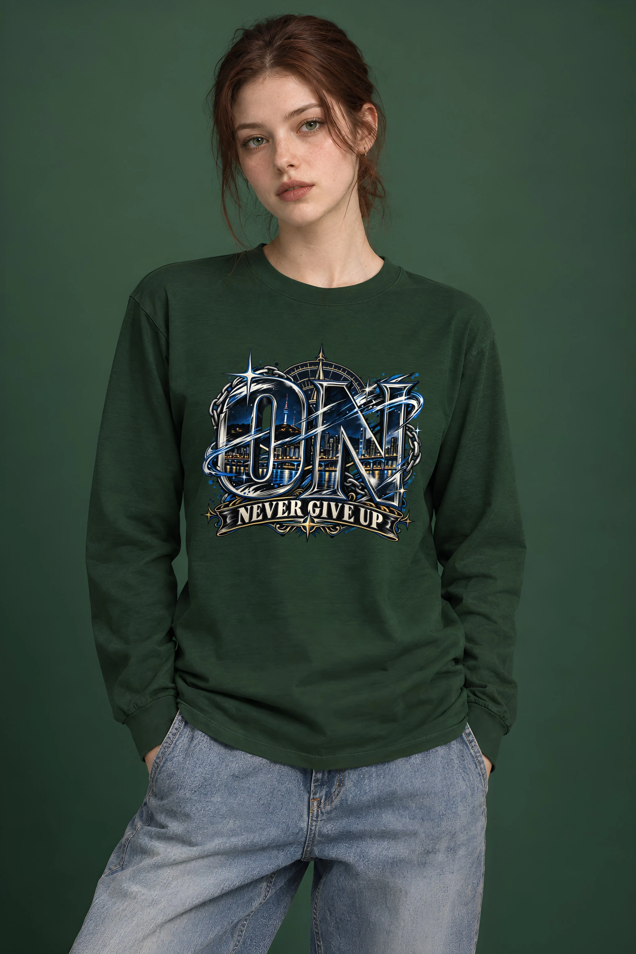 "Night Bridge Initials" Unisex Longsleeve T-shirt