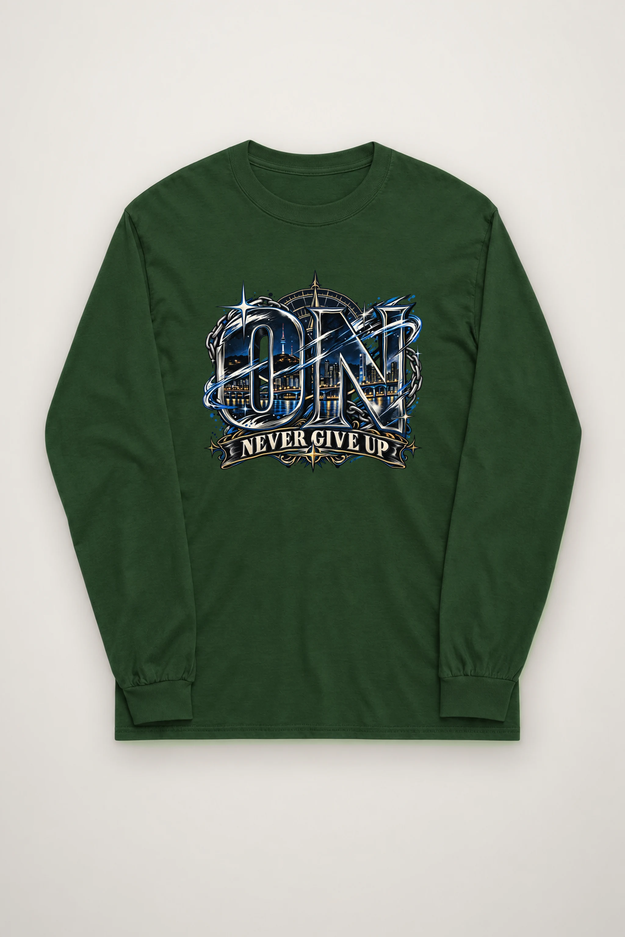 "Night Bridge Initials" Unisex Longsleeve T-shirt
