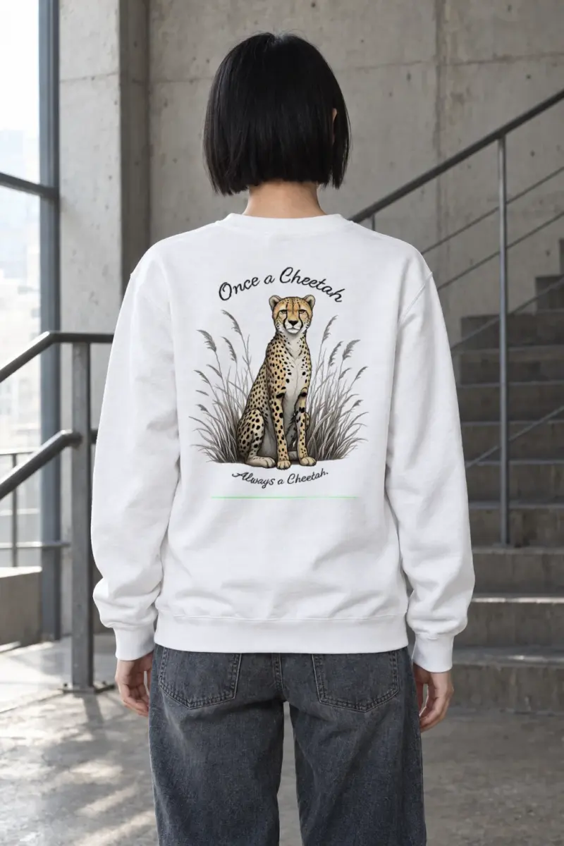 "Once A Cheetah" Heavy Blend Unisex Crewneck Sweatshirt | Gildan 18000
