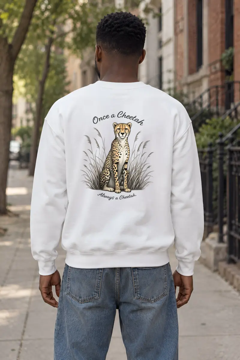 "Once A Cheetah" Heavy Blend Unisex Crewneck Sweatshirt
