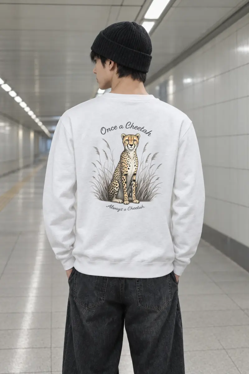 "Once A Cheetah" Heavy Blend Unisex Crewneck Sweatshirt