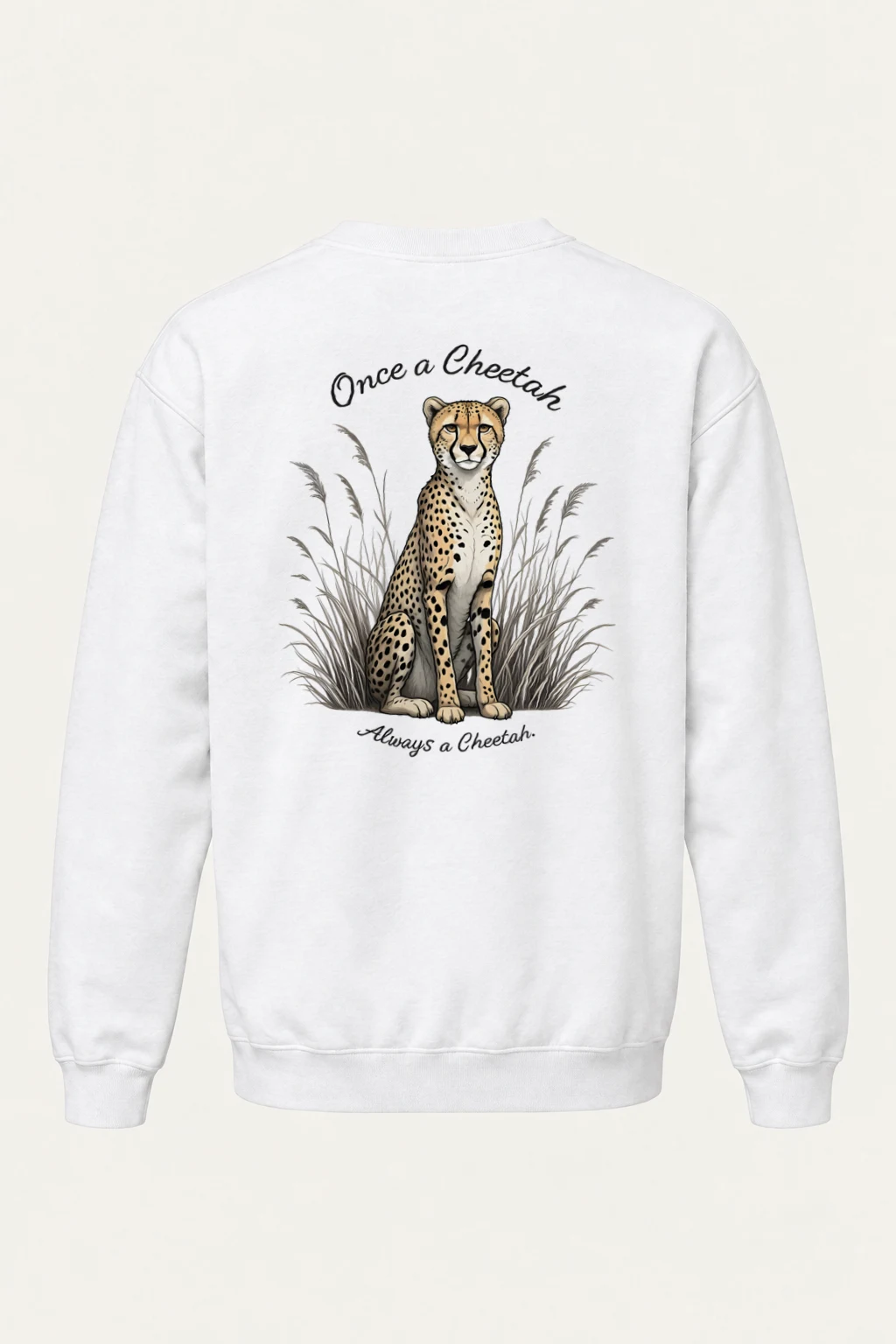 "Once A Cheetah" Heavy Blend Unisex Crewneck Sweatshirt | Gildan 18000