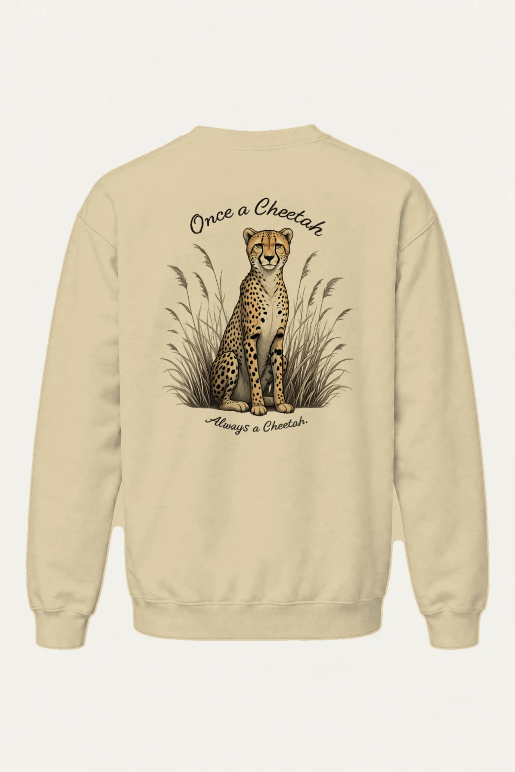 "Once A Cheetah" Heavy Blend Unisex Crewneck Sweatshirt | Gildan 18000