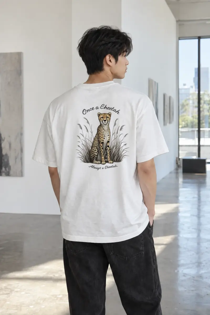 "Once A Cheetah" Heavyweight Unisex Crewneck T-shirt | Gildan 5000