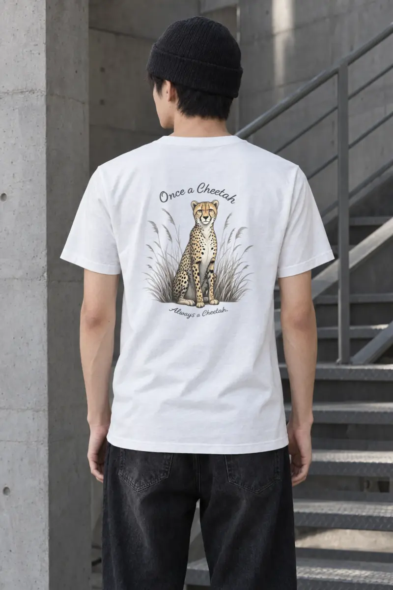 "Once A Cheetah" Heavyweight Unisex Crewneck T-shirt