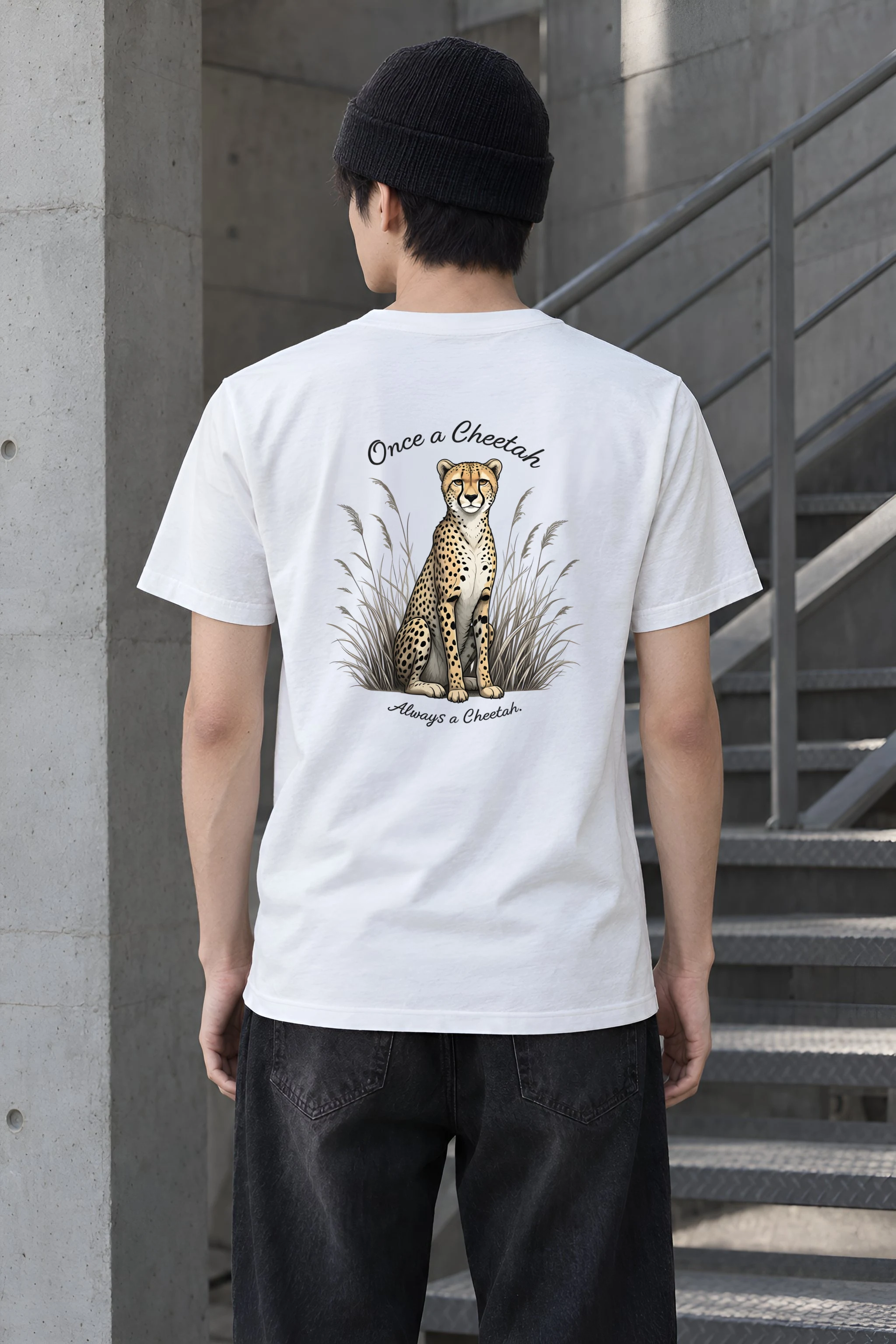 "Once A Cheetah" Heavyweight Unisex Crewneck T-shirt
