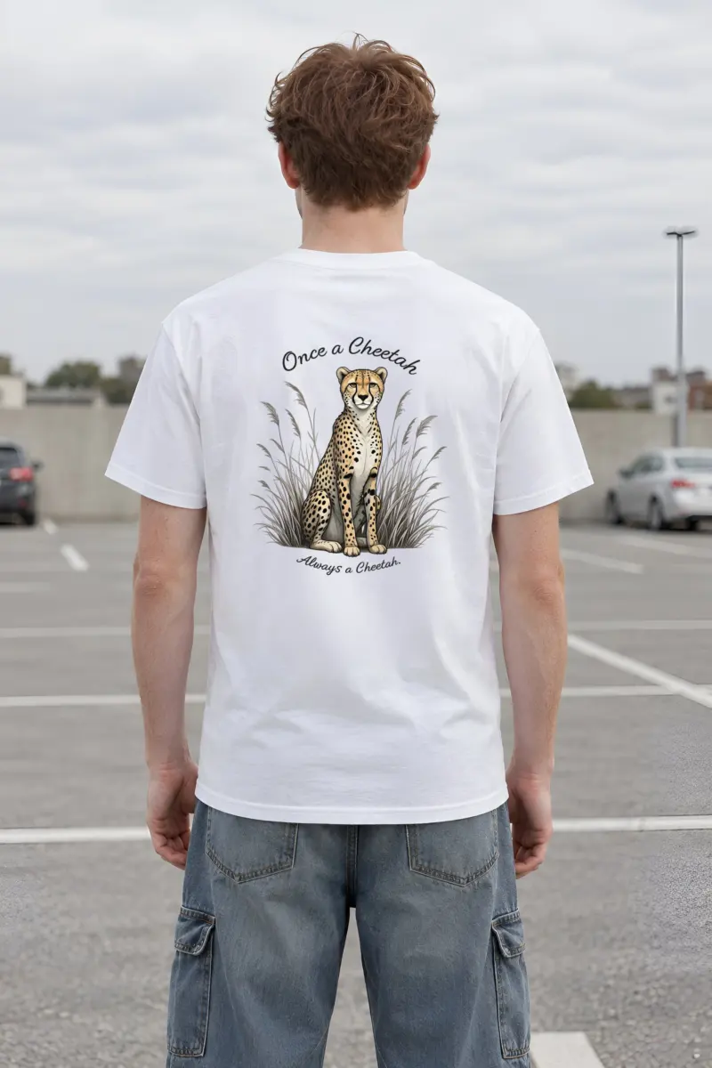 "Once A Cheetah" Heavyweight Unisex Crewneck T-shirt