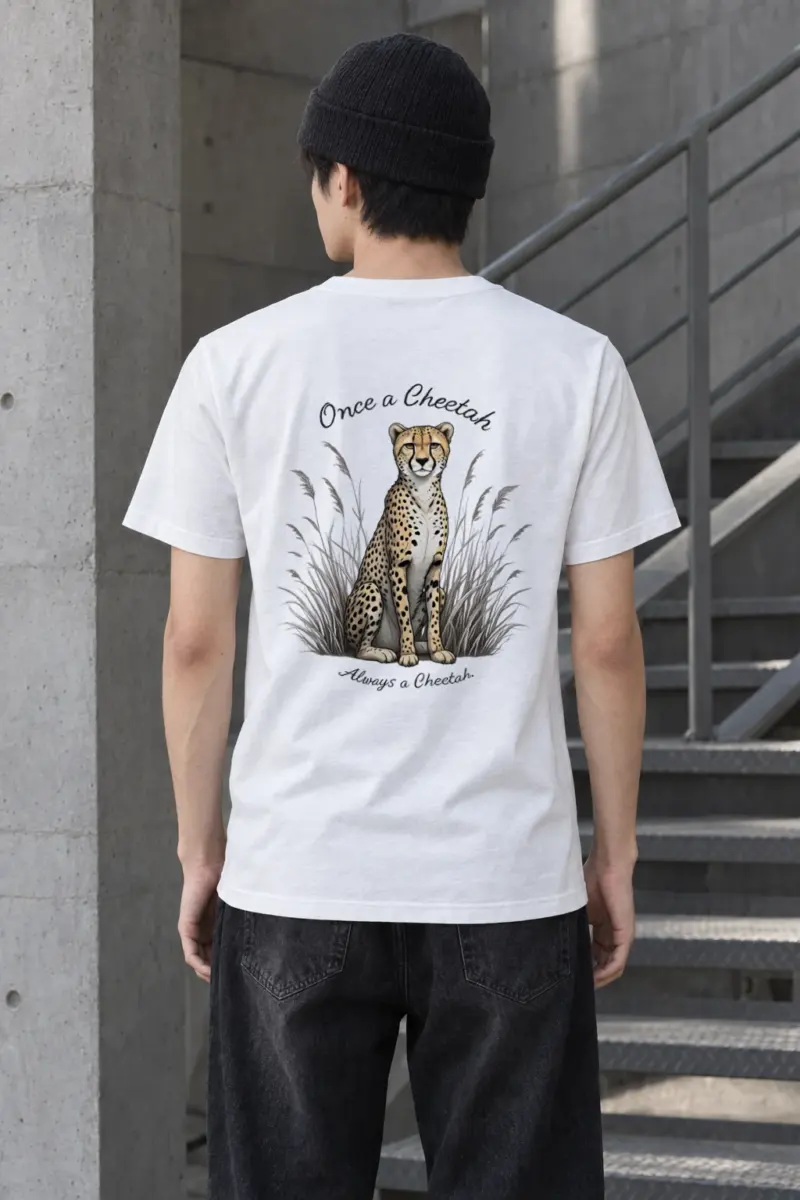 "Once A Cheetah" Heavyweight Unisex Crewneck T-shirt